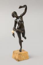 « Femme nue aux lauriers »
Sujet en bronze à patine...