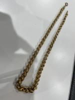 COLLIER en or jaune 750/°° mailles rondes. Poids: 25.8 g....