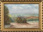 Charles LUDIN (1867-1949).
En pendant :
-Bord de mer, 1931.
Huile sur carton.
Signé...