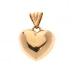 PENDENTIF coeur en or jaune 750/°°. 2 x 2 cm....