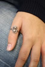 BAGUE "Toi & Moi" en or gris 750/°° sertie de...