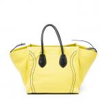 CELINE - SAC modèle "Phantom" MM en toile jaune et...