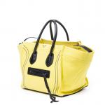 CELINE - SAC modèle "Phantom" MM en toile jaune et...