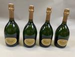 4 BOUTEILLES CHAMPAGNE, Ruinart Brut
Étiquettes légèrement décollées