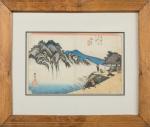 Hiroshige (1797 - 1858) 
Deux estampes oban tate-e, dont «...