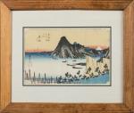 Hiroshige (1797 - 1858) 
Deux estampes oban tate-e, dont «...