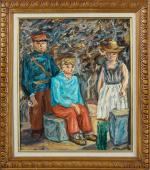 Emile SABOURAUD (1900-1996). " Portrait de famille, 1928 ". Huile...