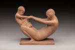 Paul Guéry (1898-1977)
« Jeune femme nue et faune »
Groupe en...