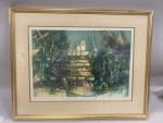 Camille HILAIRE (1916-2004), "Vue de ferme", lithographie signée en bas...