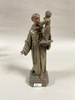 STATUETTE en régule : saint Antoine. Époque fin XIXème, début...