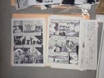 Ensemble de dessins et lithographies contemporaines dont 7 planches de...