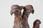 Ancien LUTRIN en chêne figurant un aigle bicéphale posé sur...