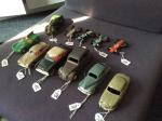 Lot de 11 pièces,
-Solido: 1 Jaguar "Le Mans", 1 Aston...