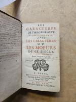 LA BRUYÈRE. Les Caractères de Théophraste traduits du Grec avec...