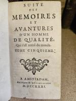 PRÉVOST (abbé)]. Mémoire et avantures d'un homme de qualité qui...