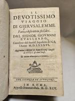 ZUALLART (Jean). Il devotissimo viaggio di Gierusalemme. Rome, Basa, 1595....