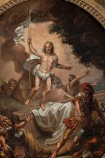 ECOLE ITALIENNE du XVIIIème siècle. Résurrection du Christ. Huile sur...