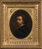 ECOLE ITALIENNE du XIXème siècle. Portraits de "Van Dyck" et...