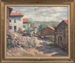 Gabriel MOISELET (1885-1961). "Vue de Polignac". Huile sur toile Signée...