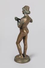 Paul DUBOIS (1829-1905), d'après. Le chanteur florentin. Bronze à patine...