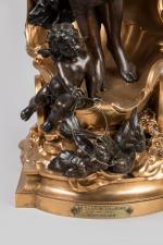 Auguste MOREAU (1834-1917). "Le Char de l'Aurore". Sujet en bronze...