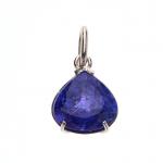 PENDENTIF en or gris 750/°° orné d'une tanzanite en poire...