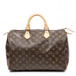 LOUIS VUITTON - SAC modèle "Speedy" 35 cm en toile...