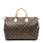 LOUIS VUITTON - SAC modèle "Speedy" 35 cm en toile...