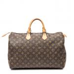 LOUIS VUITTON - SAC modèle "Speedy" 40 cm en toile...