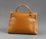 HERMES Paris- SAC Kelly 32 cm en cuir courchevel gold,...