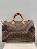 LOUIS VUITTON - SAC modèle "Speedy" 35 cm en toile...