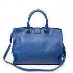 YVES SAINT LAURENT - SAC en cuir lisse royal blue...