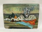 Jean-Albert CARLOTTI (1909-2003), "Nature-morte", au recto et "Paysage" au verso,...