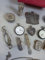 Objets en métal dont deux montres à gousset une de...