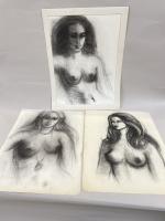 Jean-Albert CARLOTTI (1909-2003), ensemble de quatre grands DESSINS au crayon:...