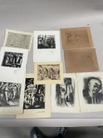 Jean-Albert CARLOTTI (1909-2003), ensemble de quatre grands DESSINS au crayon:...