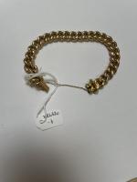 Un BRACELET maille en or jaune 750 °/°°. Poids: 13...