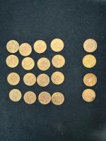 16 PIECES de 20 Francs en or au Coq, 1...