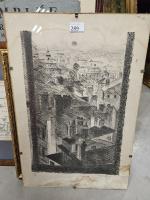 Jacques LESCOULIER (Né en 1935), « Vue de Lyon », lithographie signée...