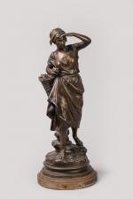 Eugène Laurent (1832-1898)
« La fermière »
Sujet en bronze à patine...