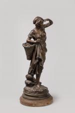 Eugène Laurent (1832-1898)
« La fermière »
Sujet en bronze à patine...