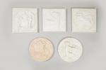 Marcel Claude Renard (1893-1974)
Cinq bas-reliefs en plâtre : 2 «...