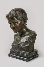 Jean-Antoine Injalbert (1845-1933)
« Buste de jeune garçon »
Sujet en bronze...