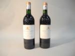 Deux bouteilles Château Pape Clément, Grand Cru Classé de Graves,...