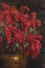 Cesare SACCAGGI (1868-1934).
Fleurs dans un cuivre, 1920.
Huile sur toile.
Signé et...