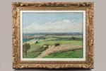 Henry GROSJEAN (1864-1948).
Les collines.
Huile sur toile.
Signé en bas à droite.
44,5...