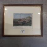 Gravure colorée, Vue de Lyon,  par Rouargue Frères, imprimée...