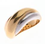 BAGUE trois ors 750/°°. Tour de doigt : 54. Poids:...