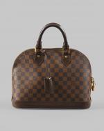 LOUIS VUITTON - SAC modèle "Alma" en toile damier, intérieur...