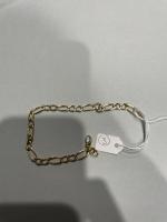 BRACELET en or jaune maille figaro. Poids : 9,5 g....